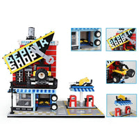 Thumbnail for Building Blocks Creator Expert MOC Car Service Center Bricks Toy - 2