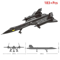 Thumbnail for Building Blocks Military MOC SR - 71 Blackbird Aircraft Bricks Toys 14186 - 7