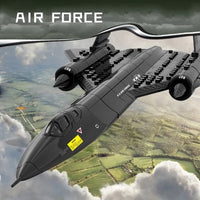 Thumbnail for Building Blocks Military MOC SR - 71 Blackbird Aircraft Bricks Toys 14186 - 5