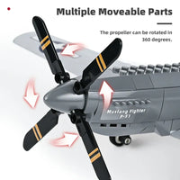 Thumbnail for Building Blocks Military WW2 Aircraft P-51 Mustang Fighter Bricks Toy - 4