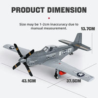 Thumbnail for Building Blocks Military WW2 Aircraft P - 51 Mustang Fighter Bricks Toy - 6