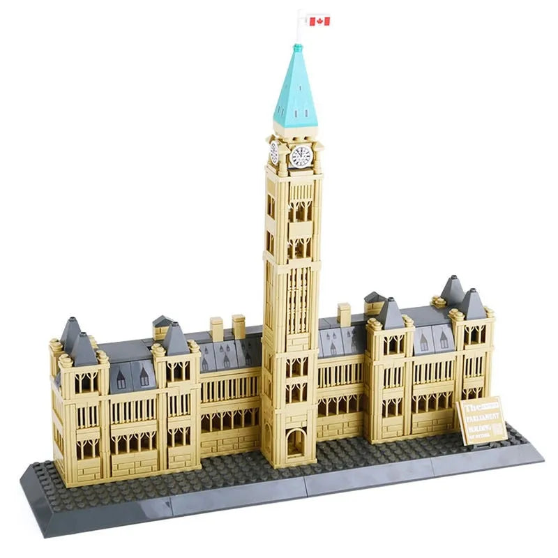 Building Blocks MOC 4221 Architecture Canadian Parliament Bricks Toys - 1