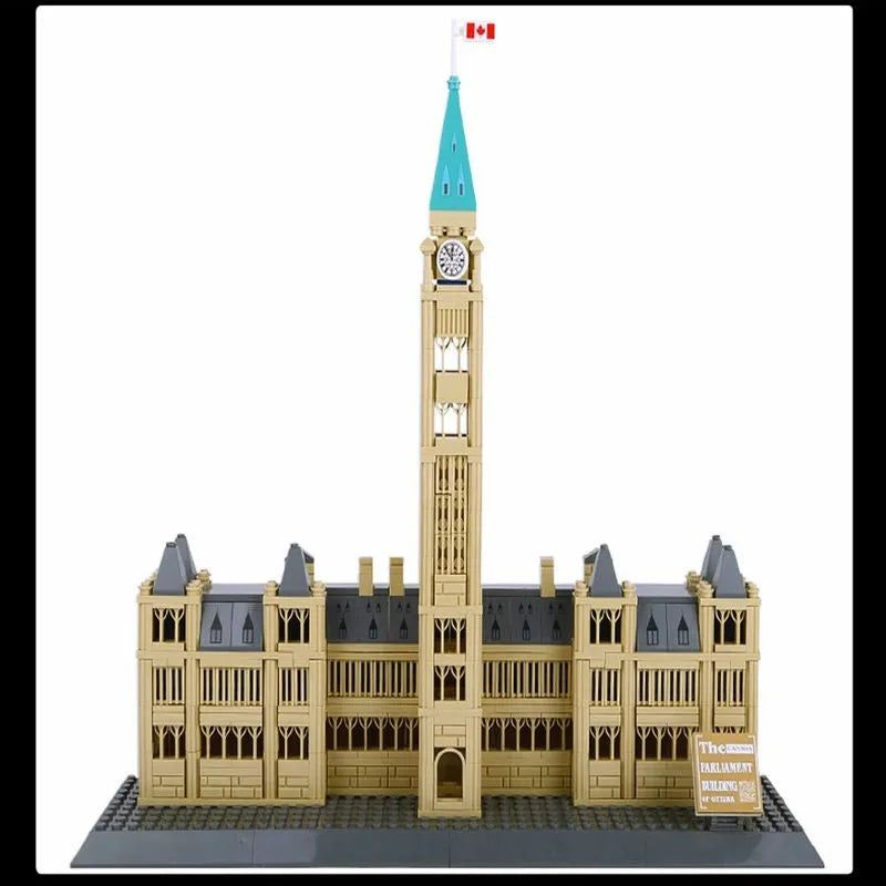 Building Blocks MOC 4221 Architecture Canadian Parliament Bricks Toys - 2