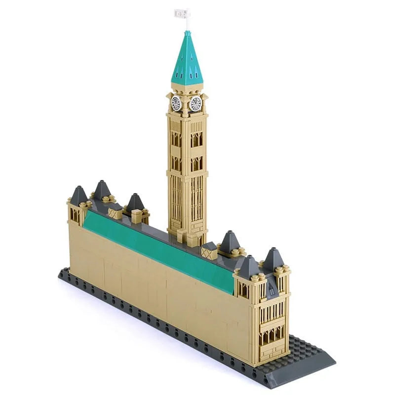 Building Blocks MOC 4221 Architecture Canadian Parliament Bricks Toys - 8