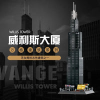 Thumbnail for Building Blocks MOC 5228 Architecture Chicago Willis Tower Bricks Toy - 2