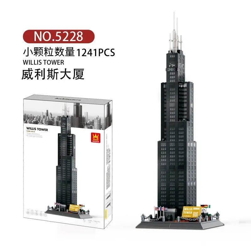 Building Blocks MOC 5228 Architecture Chicago Willis Tower Bricks Toy - 7