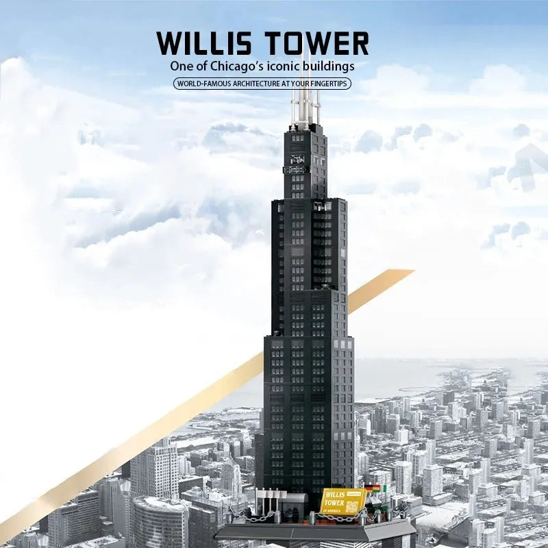 Building Blocks MOC 5228 Architecture Chicago Willis Tower Bricks Toy - 3