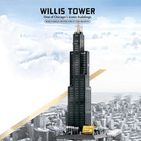Thumbnail for Building Blocks MOC 5228 Architecture Chicago Willis Tower Bricks Toy - 3