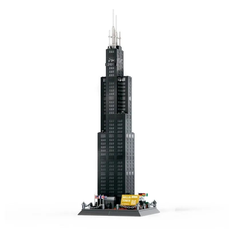 Building Blocks MOC 5228 Architecture Chicago Willis Tower Bricks Toy - 1