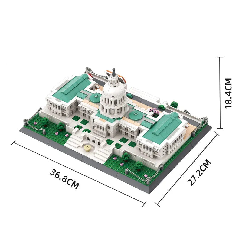 Building Blocks MOC 5235 The USA Capitol Bricks Toy - 4