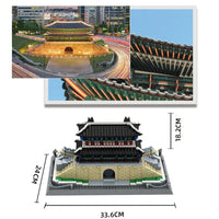 Thumbnail for Building Blocks MOC 5240 City Architecture Chongli Gate View Bricks Toys Construction Set Toys - 4