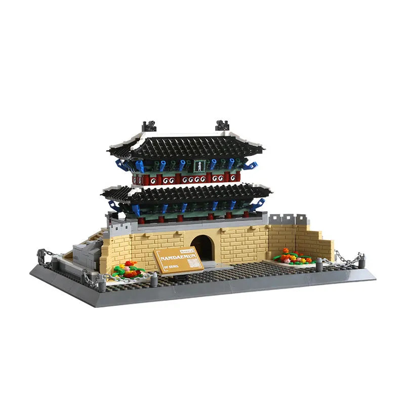 Building Blocks MOC 5240 City Architecture Chongli Gate View Bricks Toys - 1