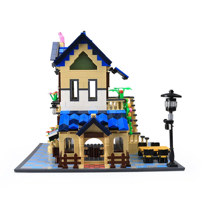 Building Blocks MOC 5311 Architecture French Country Lodge Bricks Toy - 4