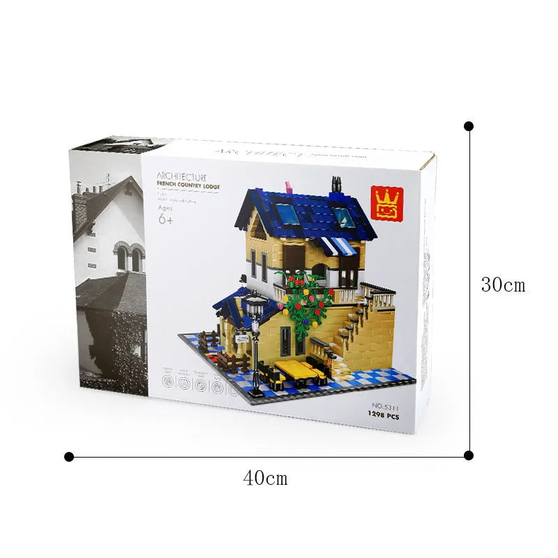 Building Blocks MOC 5311 Architecture French Country Lodge Bricks Toy Construction Set Toys - 7