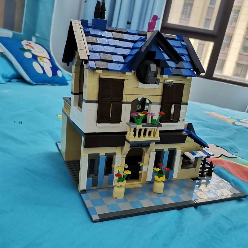 Building Blocks MOC 5311 Architecture French Country Lodge Bricks Toy Construction Set Toys - 5