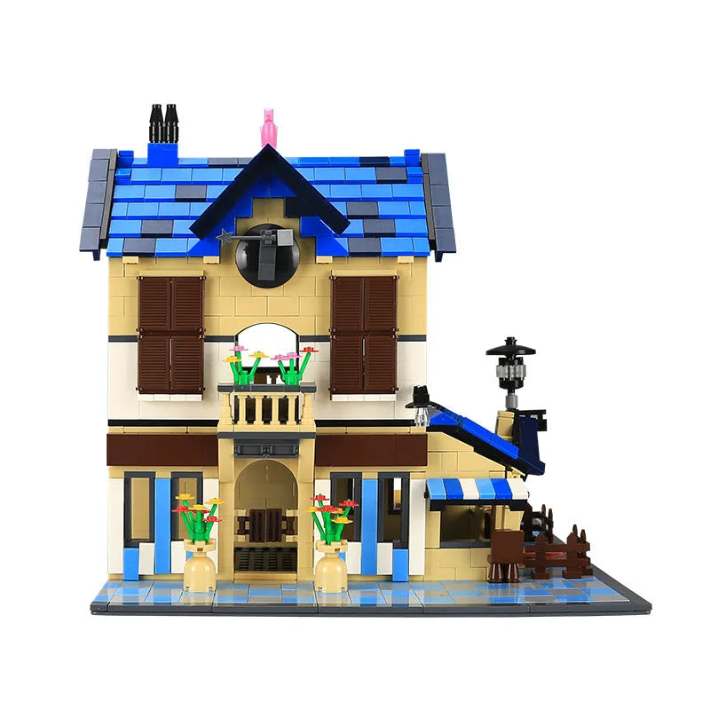 Building Blocks MOC 5311 Architecture French Country Lodge Bricks Toy Construction Set Toys - 1