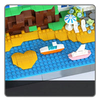 Thumbnail for Building Blocks MOC 6230 Architecture Santorini Island Modern Villa Bricks Toys - 9