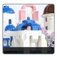 Thumbnail for Building Blocks MOC 6230 Architecture Santorini Island Modern Villa Bricks Toys - 7