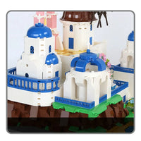 Thumbnail for Building Blocks MOC 6230 Architecture Santorini Island Modern Villa Bricks Toys - 10