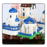 Thumbnail for Building Blocks MOC 6230 Architecture Santorini Island Modern Villa Bricks Toys - 10