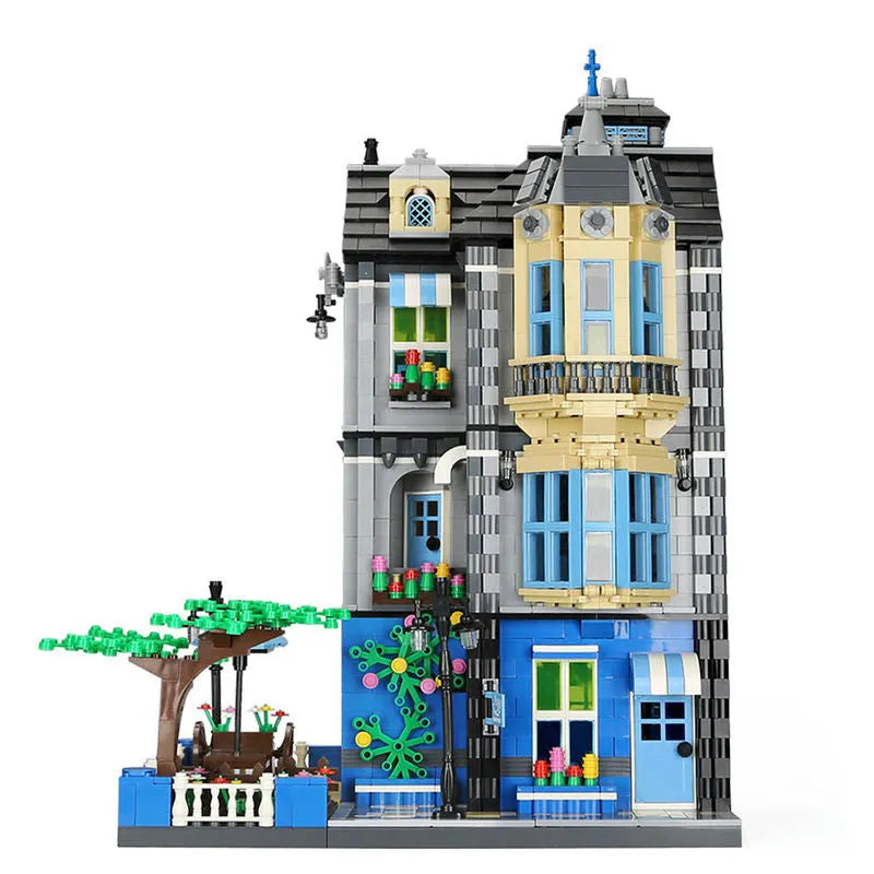 Building Blocks MOC 6310 Architecture The Garden Coffee House Bricks Toy - 4