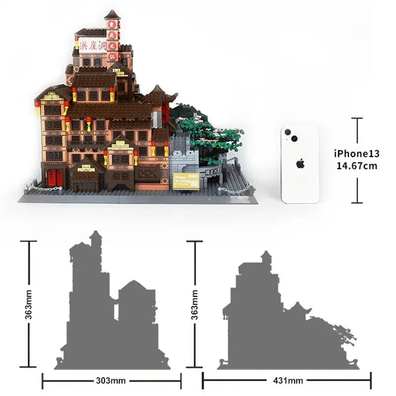 Building Blocks MOC 7213 Architecture View Chongqing Hongyadong Bricks Toy Construction Set Toys - 4