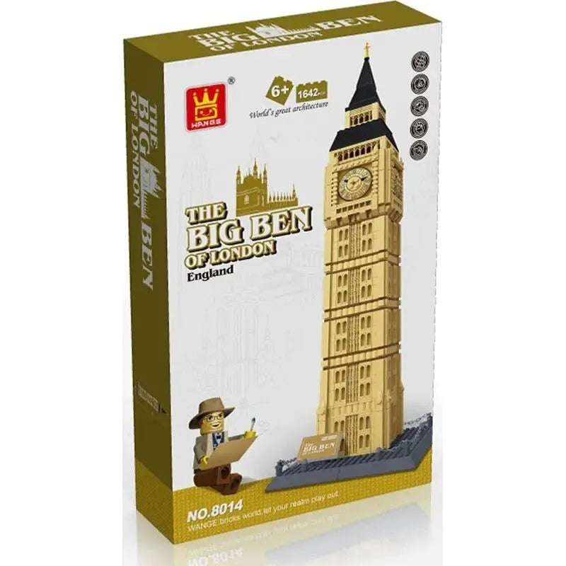 Building Blocks MOC 8014 Architecture London City Big Ben Bricks Toy - 2