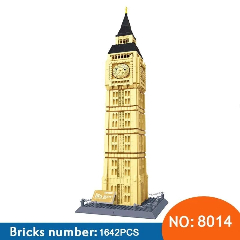 Building Blocks MOC 8014 Architecture London City Big Ben Bricks Toy - 3