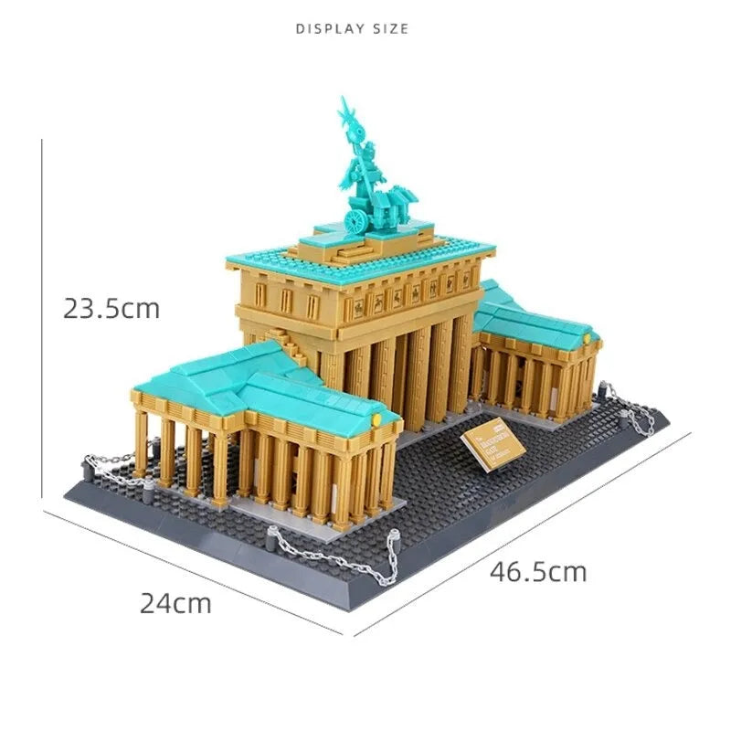 Building Blocks MOC Architecture Berlin Brandenburg Gate Bricks Toy Construction Set Toys - 4