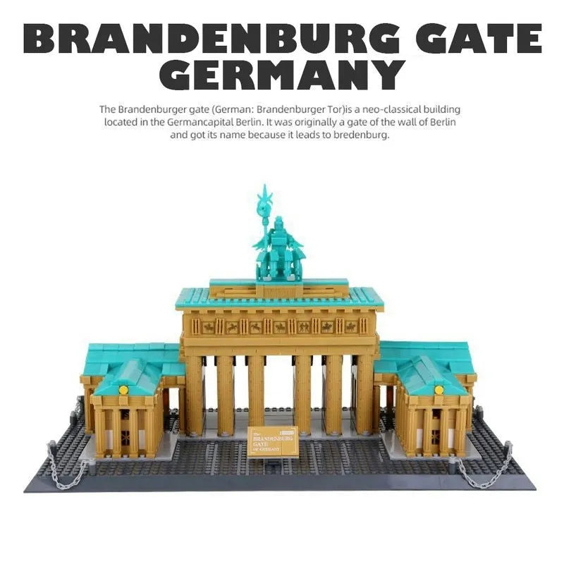 Building Blocks MOC Architecture Berlin Brandenburg Gate Bricks Toy Construction Set Toys - 3