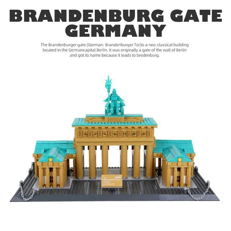 Building Blocks MOC Architecture Berlin Brandenburg Gate Bricks Toy - 3