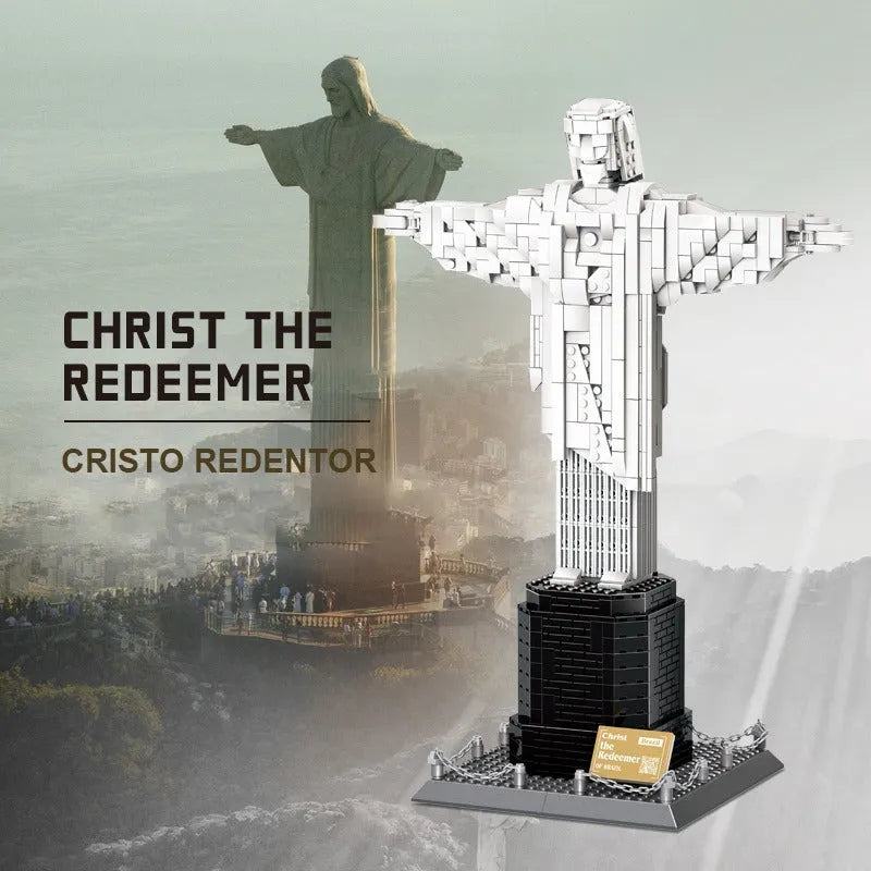 Building Blocks MOC Architecture Brazil Christ Redeemer Bricks Toys - 2