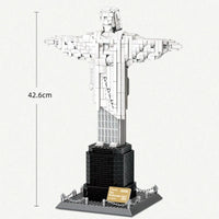 Thumbnail for Building Blocks MOC Architecture Brazil Christ Redeemer Bricks Toys Construction Set Toys - 10