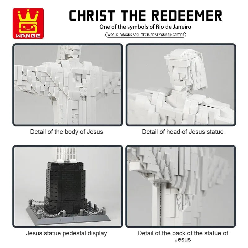 Building Blocks MOC Architecture Brazil Christ Redeemer Bricks Toys Construction Set Toys - 9
