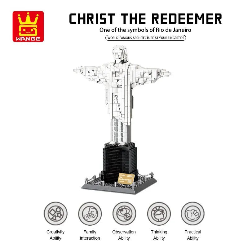 Building Blocks MOC Architecture Brazil Christ Redeemer Bricks Toys Construction Set Toys - 8
