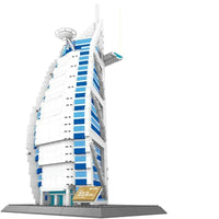 Thumbnail for Building Blocks MOC Architecture Burj Al Arab Hotel Bricks Toys Kids Construction Set Toys - 2