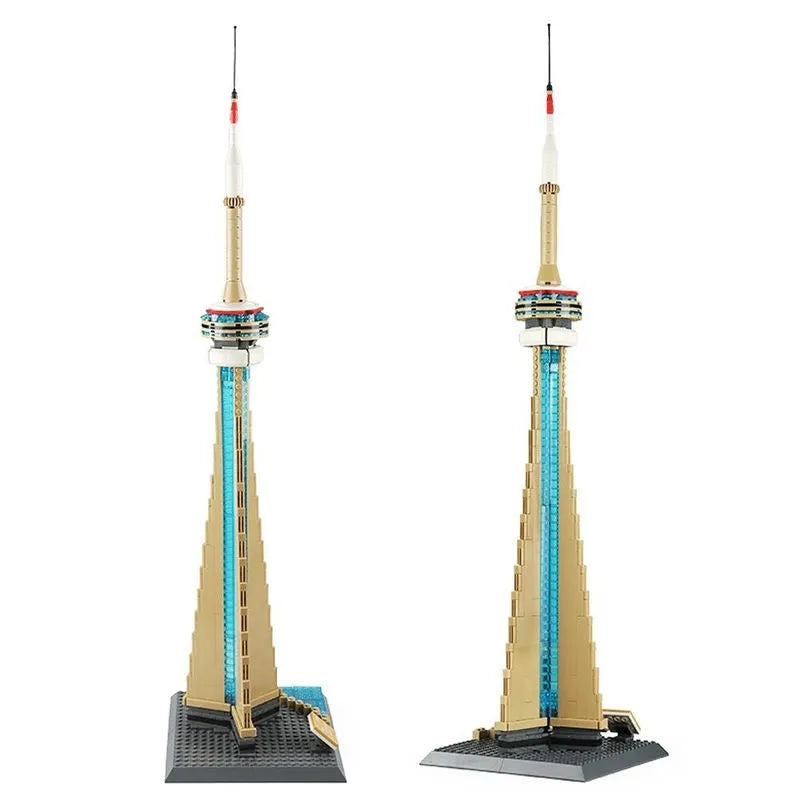 Building Blocks MOC Architecture Canada Toronto TV Tower Bricks Toy Construction Set Toys - 1