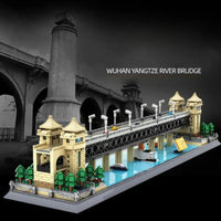 Thumbnail for Building Blocks MOC Architecture China Wuhan River Bridge Bricks Kids Toys - 2