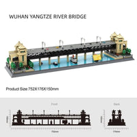 Thumbnail for Building Blocks MOC Architecture China Wuhan River Bridge Bricks Toy - 4