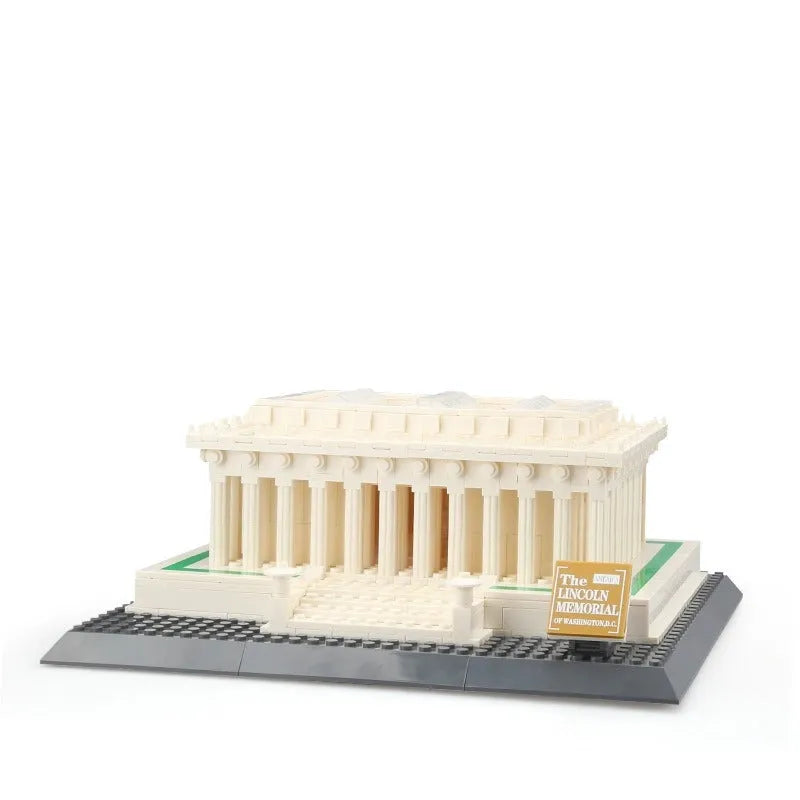 Building Blocks MOC Architecture City Lincoln Memorial Bricks Toys 4216 - 1