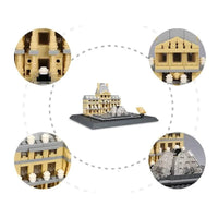 Thumbnail for Building Blocks MOC Architecture City Paris The Louvre Bricks Kids Toys Construction Set Toys - 4