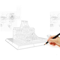 Thumbnail for Building Blocks MOC Architecture City Paris The Louvre Bricks Kids Toys Construction Set Toys - 5