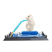 Thumbnail for Building Blocks MOC Architecture Famous Merlion Statue Bricks Toys 4218 - 4