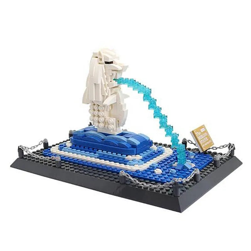 Building Blocks MOC Architecture Famous Merlion Statue Bricks Toys 4218 Construction Set Toys - 5
