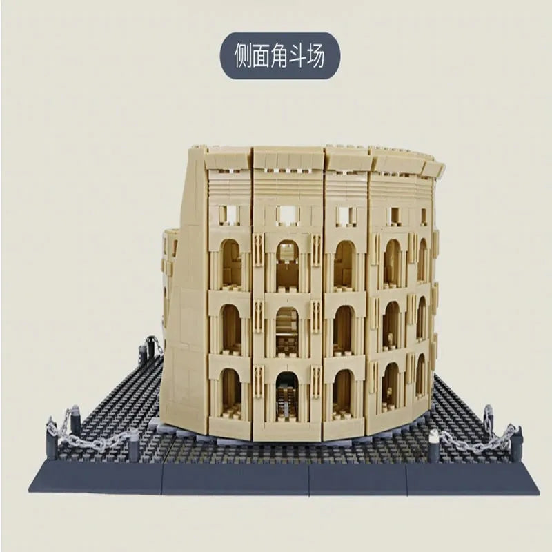 Building Blocks MOC Architecture Italy Rome Colosseum Bricks Toy - 3