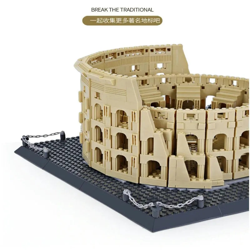 Roman Block Set Italy Rome Colosseum Building Blocks Toy Set