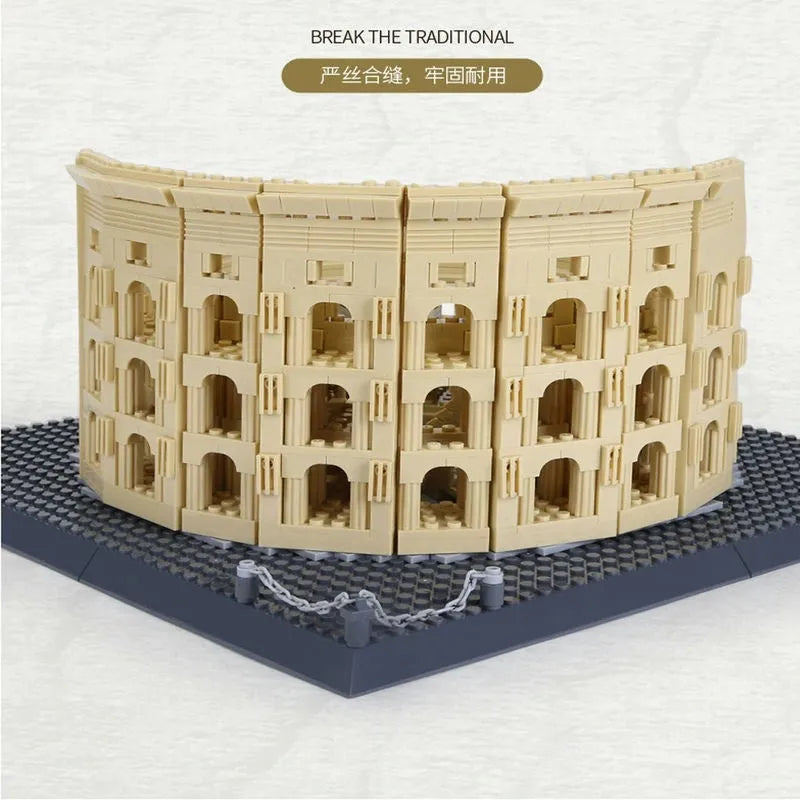 Building Blocks MOC Architecture Italy Rome Colosseum Bricks Toy - 10
