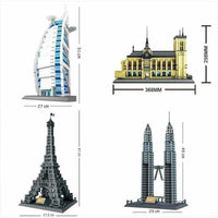 Thumbnail for Building Blocks MOC Architecture Kuala Lumpur Petronas Tower Bricks Toys - 8
