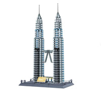 Thumbnail for Building Blocks MOC Architecture Kuala Lumpur Petronas Tower Bricks Toys - 3