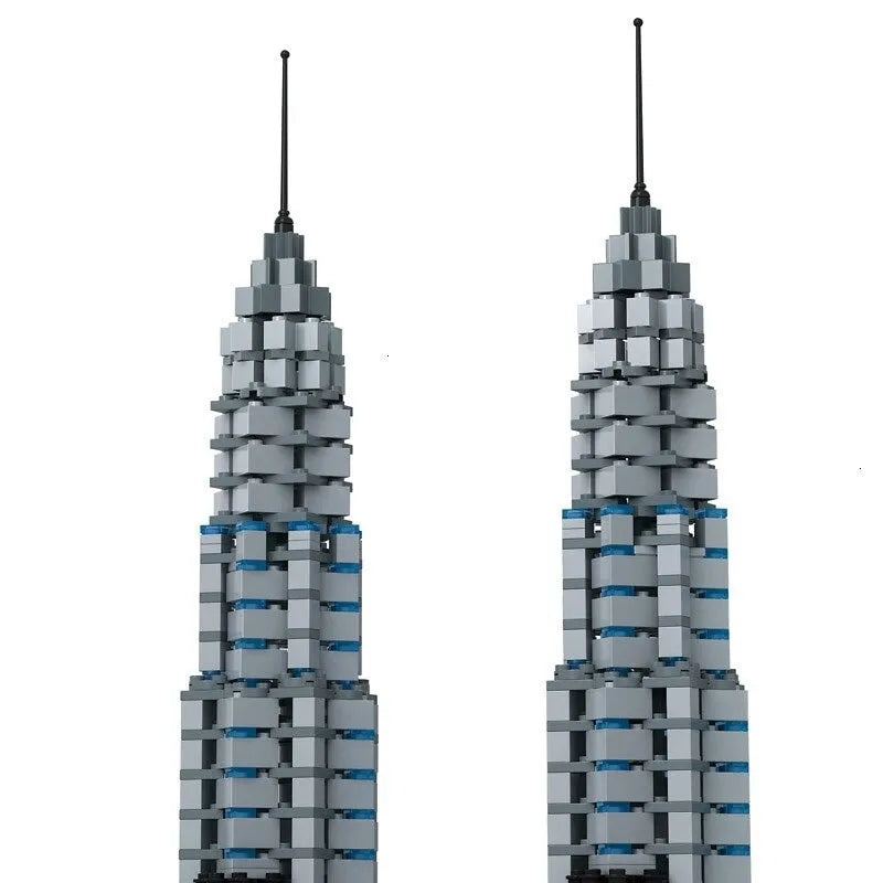 Building Blocks MOC Architecture Kuala Lumpur Petronas Tower Bricks Toys - 4